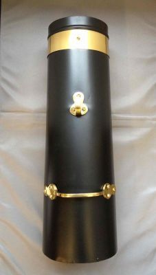  18" Double skin narrowboat chimney with brass