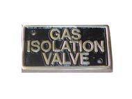 Gas label brass